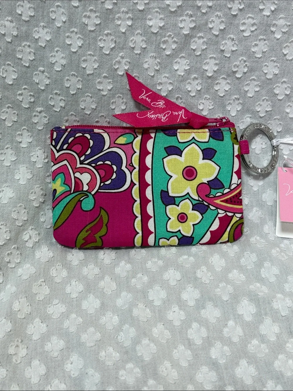 Vera Bradley Zip ID Case in Pink Swirls